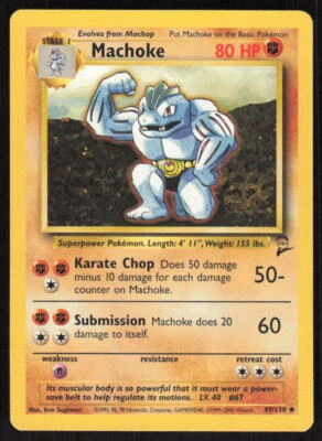 Pokemon TCG Base Set 2 #92/130 Machoke LP - Image 1 of 2