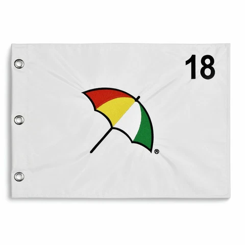 ARNOLD PALMER UMBRELLA LOGO WHITE FLAG- Silk Screened - Beautiful Cover