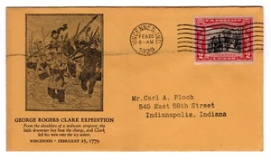 #651 George Rogers Clark 1929 FDC - Planty #4A 1st Shockley - Picture 1 of 2