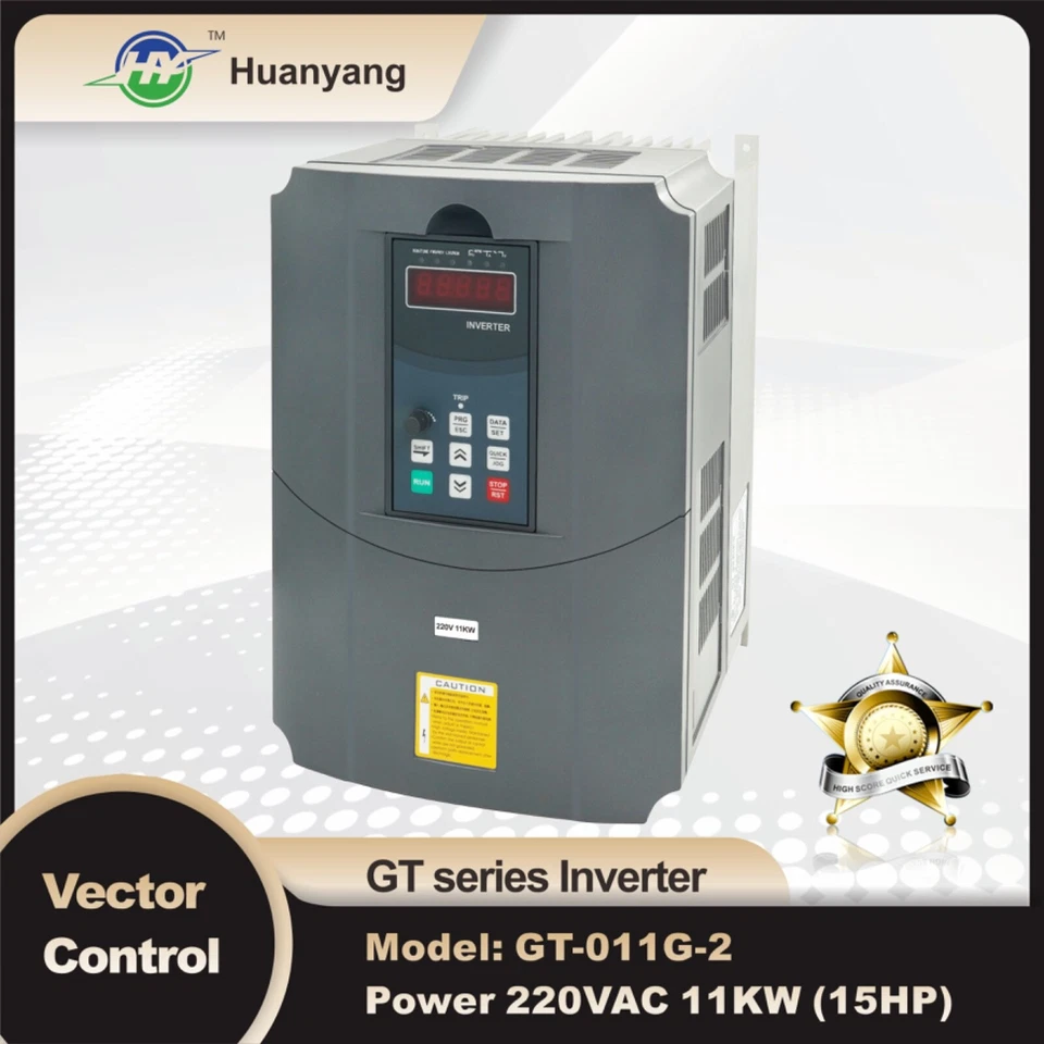 HUANYANG VFD 220V 15HP 11KW Vector Control Variable Frequency Drive Inverter motor CNC