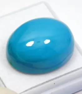 12,55 ct. natürlicher Blue Mountain Türkis unbehandelter ovaler Cabochon loser Edelstein - Bild 1 von 7