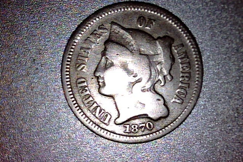 RARE TYPE 1870/70 3 Cent Nickel. RE-PUNCHED "70" AND DDO Cover