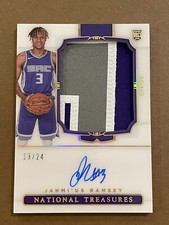 2020-21 National Treasures Jahmi`us Ramsey Premium Rookie Patch Auto /24