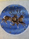 Handpainted Needlepoint canvas,18 mono Zweigart,Santa