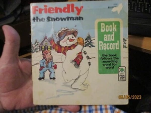 Friendly The Snowman Peter Pan &' 45rpm Book and Record Set  - Picture 1 of 2