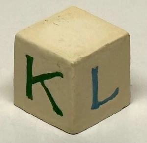 HANTEL HAND PAINTED PEWTER MINIATURE : ALPHABET BLOCK KLMN VM65 MADE IN SCOTLAND - Picture 1 of 2