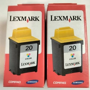 2er-Pack Original Lexmark 20 Farben Tintenpatrone VERSIEGELT - Bild 1 von 2