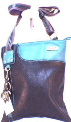 Bolso de Mano Chala Cuero XBody Bandolera Bolso Columpio Tortuga Negro Foto 1 de 4