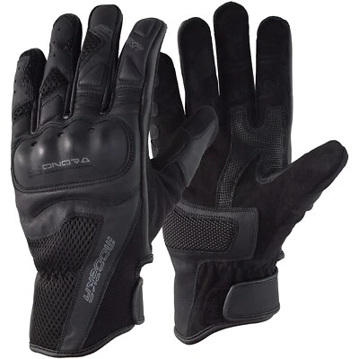 Motorrad Handschuhe K10 - Modeka Sonora Sommer Leder - schwarz - Bild 1 von 3
