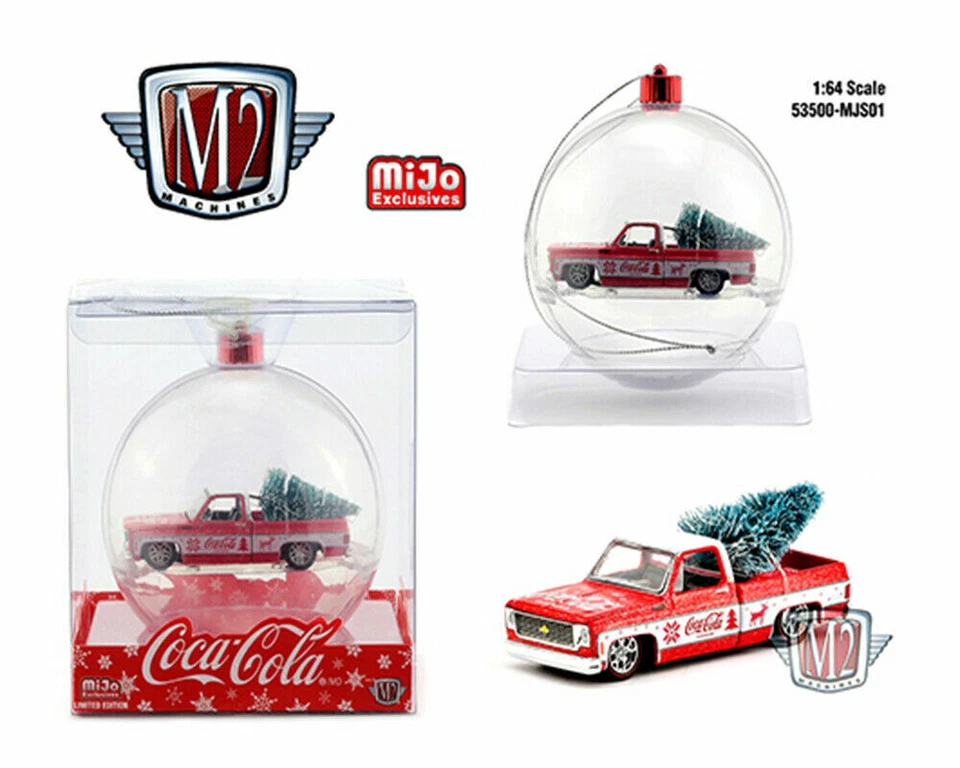 M2 53500-MJS01 COCA COLA COKE ORNAMENT 1973 CHEVY FLEETLINE 1/64 with TREE - Image 1 of 1