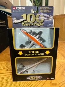 CORGI SHOWCASE COLLECTION 100 YEARS OF FLIGHT GLOBAL TRAVELER CLIPPER/ CONCORDE - Picture 1 of 7