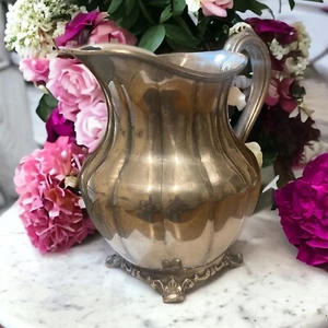 Vintage Silver Plate Water Pitcher with Ice Guard  Community Plate Melon - Picture 1 of 6