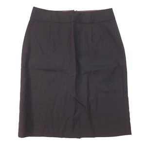 J. Crew Womens Skirt Sz 0 Black Original Fit 100% Wool Pocket Slit Lined $95 NWT - Picture 1 of 9