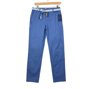 NEW Polo Ralph Lauren Boys Pants & Belt Set Old Royal Blue Chino’s 18 Preppy - Picture 1 of 10