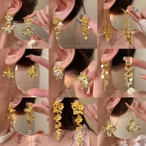 Golden Tassel Earrings for Women with Retro Temperament Ear Accessories - Picture 1 of 67