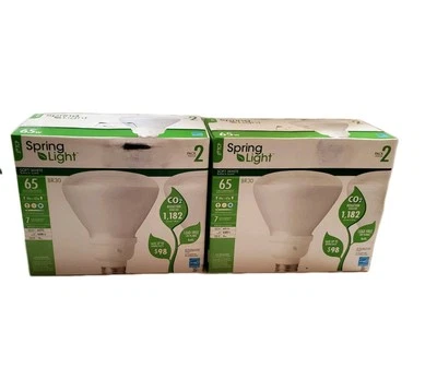 CFL Soft White Light Bulb Model BR30 2Pk 65 Watt Equivalent Lead Free 4 Bulbs - Image 1 of 4