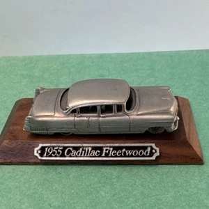 Rawcliffe pewter 1955 Cadillac Fleetwood sedan 1:87 scale w/wood base 1992 - Picture 1 of 4