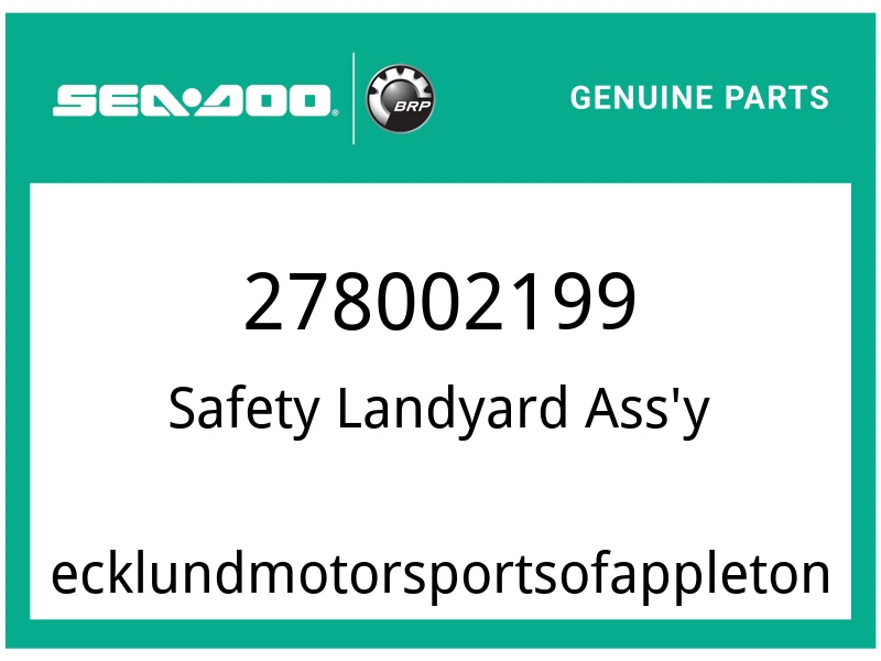 Sea-Doo OEM Part 278002199 Safety Lanyard, Antitheft Foto 1 de 1