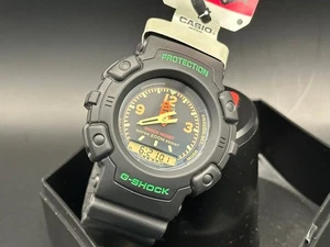 Vintage CASIO G-SHOCK AW-560-1B3V New DR Engraved Gold Buckle Analog-Digital BLK - Picture 1 of 10