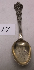 Vintage Masonic Freemasony Chicago Sterling Spoon - Picture 1 of 4