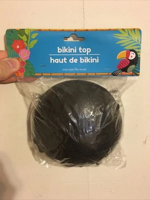 Top de bikini de coco de plástico talla única regalo divertido tropical Foto 1 de 4