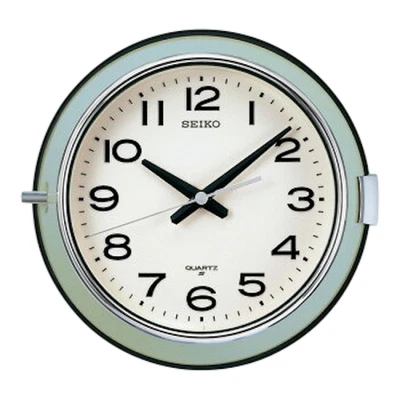 SEIKO Dustproof Quartz Bus Wall Clock Blue Size H 8.7 x W 9.1 x D 2.4 in - Image 1 of 4