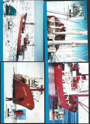 Australia Antarctic AAT 2003 Ships set 4 on APO Maxicards FU Casey to Germany - Image 1 of 2