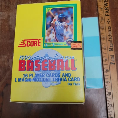 New 1990 Score Baseball Box 36 Sealed Packs Sosa, Thomas, Bo Jackson Rookies - Image 1 of 4