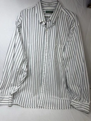 Ivory Club Stripped Button Men’s Dress Shirt Size 17.5 - Image 1 of 4