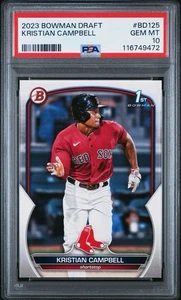 2023 Bowman Draft KRISTIAN CAMPBELL #BD-125 RC 1st Bowman PSA 10 GEM MINT - Picture 1 of 2