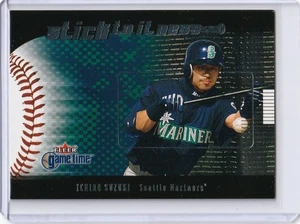 2001 Fleer Game Time Sticktoitness Ichiro Suzuki #8S Rookie RC HOF - Bild 1 von 2