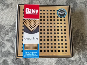 Oatey Designline Scarico Doccia Decorativo Oro Spazzolato DS32060BG - Foto 1 di 8