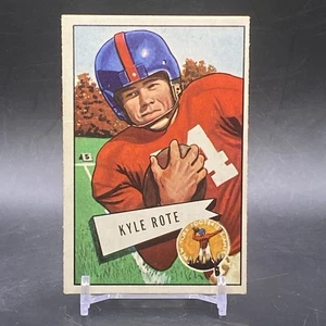 1952 Bowman Large #28 Kyle Rote Rookie New York Giants Vintage Football Card - Bild 1 von 2
