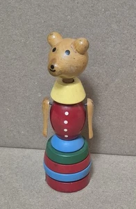 Stacking Bear Toy Brio Sweden Vintage - Picture 1 of 6
