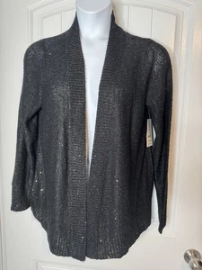 Cárdigan con lentejuelas de ciervo blanco L (12-14) poliéster/acrílico/metálico nuevo con etiquetas - Imagen 1 de 6