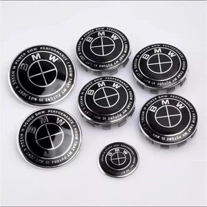 7Pcs 82mm 74mm 56mm 45mm B-M-W 50th Anniversary Wheel Emblem Rim HubCaps Badges - Bild 1 von 6