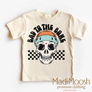 Bad To The Bone Halloween Shirt - Halloween Tee - Picture 1 of 6