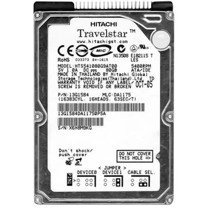 Paquete de 2 - Disco duro WD HTS541080G9AT00 - 80 GB - 8 MB - 2,5" - IDE - 5400 RPM - Imagen 1 de 1