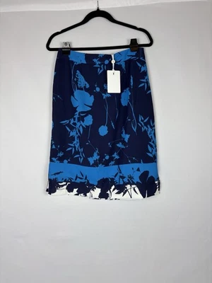 Ted Baker Skirt Uk10 Blue Floral Size 2/Medium RPR 130£ Brand New With Tags - Image 1 of 4