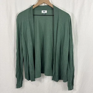Old Navy Women’s Green Open Front Knit Cardigan Sweater Long Sleeve Size M - Picture 1 of 13