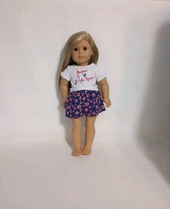 American Girl Doll Blonde Hair Green Eyes and Clothes and Purse 2014 Year - Picture 1 of 16
