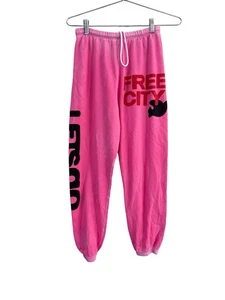 Free City Sunfades Bolsillo Sudadera XS Rosa Planta 100% Algodón - Imagen 1 de 7