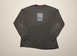 Vintage Burton Snowboarding Company Long Sleeve T Shirt Gray Snow Box Logo Large - Picture 1 of 8