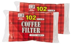 Kalita coffee filter Brown 2~4 people NK102 filter paper 100 sheets x 2 set - Picture 1 of 4