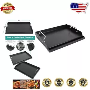Verwandeln Sie Ihren Grill: 17" x 13" Antihaft-Grillplatte mit flacher Oberseite für perfektes Kochen - Bild 1 von 9