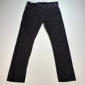 Banana Republic Corduroy Pants Mens 33x30 Dark Gray Vintage Straight Pima Cotton - Picture 1 of 16
