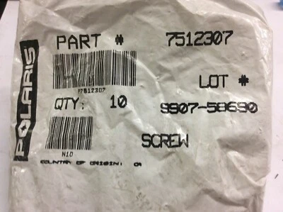 Tornillo Polaris 7512307 nuevo OEM cabeza hexagonal 2000 Classic Touring 500 Foto 1 de 4