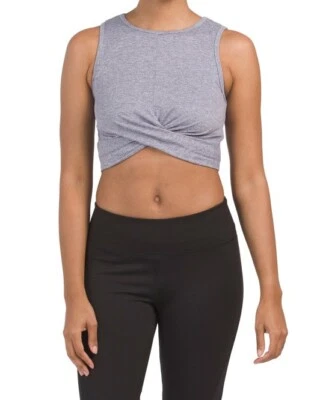 Tanque de entrenamiento Zobha Aura Twist Crop - Grande - Gris Foto 1 de 4