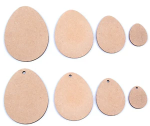 Holz Osterei Basteln Form Eier Osterei Verzierungen Oval Geschenkanhänger MDF - Bild 1 von 9