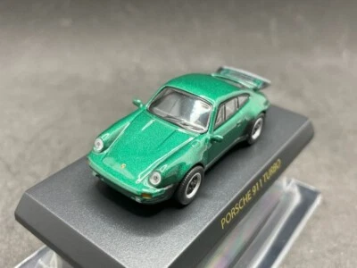 Coche modelo diecast verde Kyosho 1/64 Porsche colección 911 Turbo 930 3E2 Foto 1 de 4